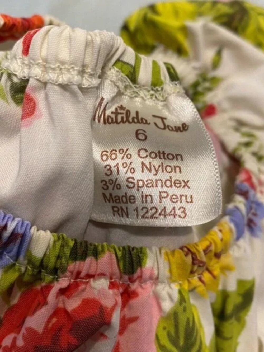 Matilda Jane DeDe + Fiona cream floral lace trim peasant top - Picture 6 of 6
